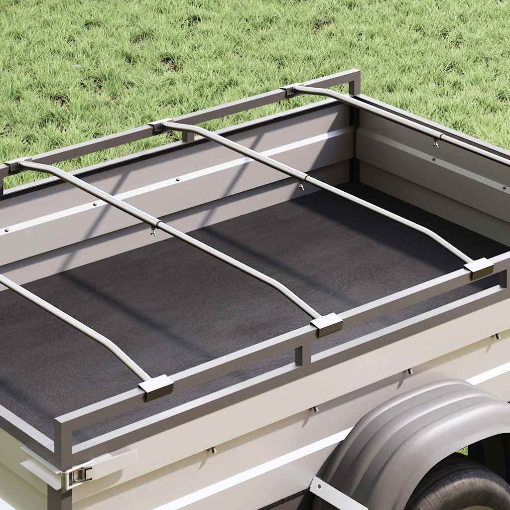 Tarpaulin Bracket til Trailere 4 Sølv 136-218 cm Aluminium