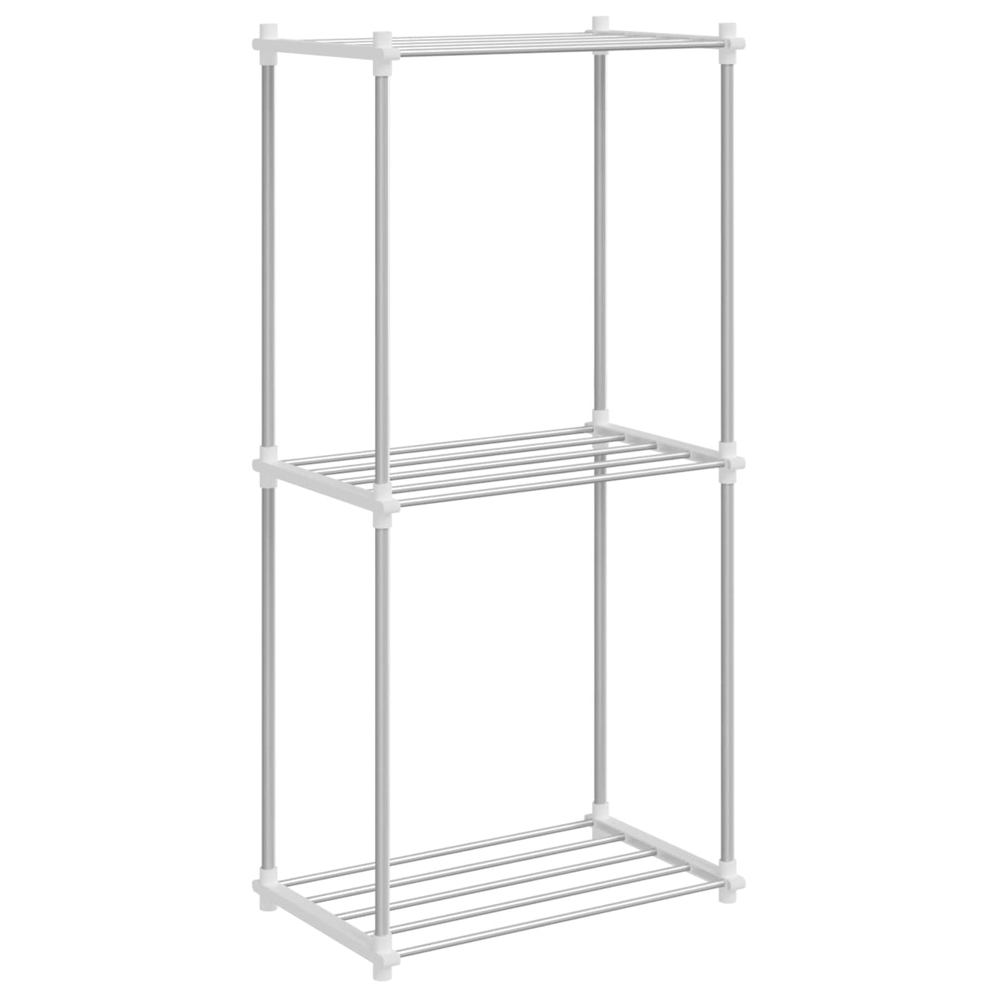 Tubulær hylde med opbevaring Hvid 42,5 x 27 x 91,5 cm Aluminium