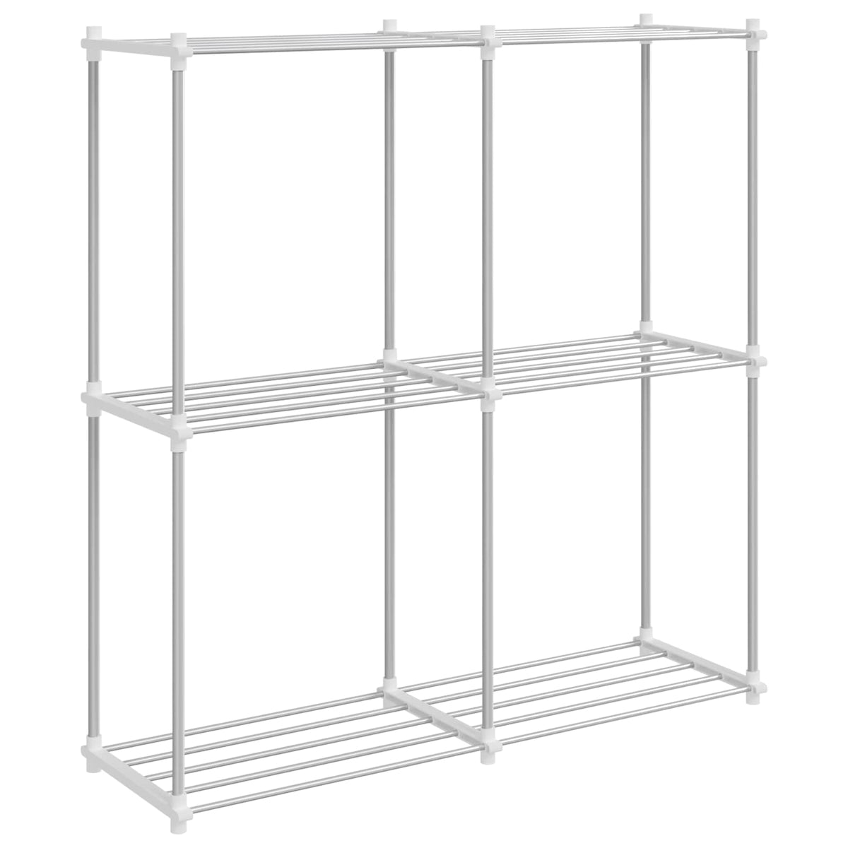 Tubulær hylde med opbevaring Hvid 86 x 27 x 90 cm Aluminium