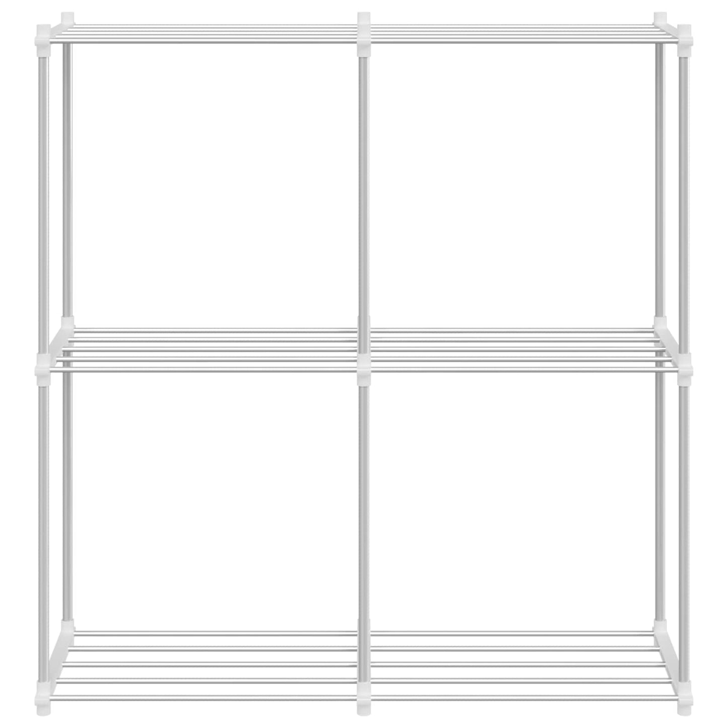 Tubulær hylde med opbevaring Hvid 86 x 27 x 90 cm Aluminium