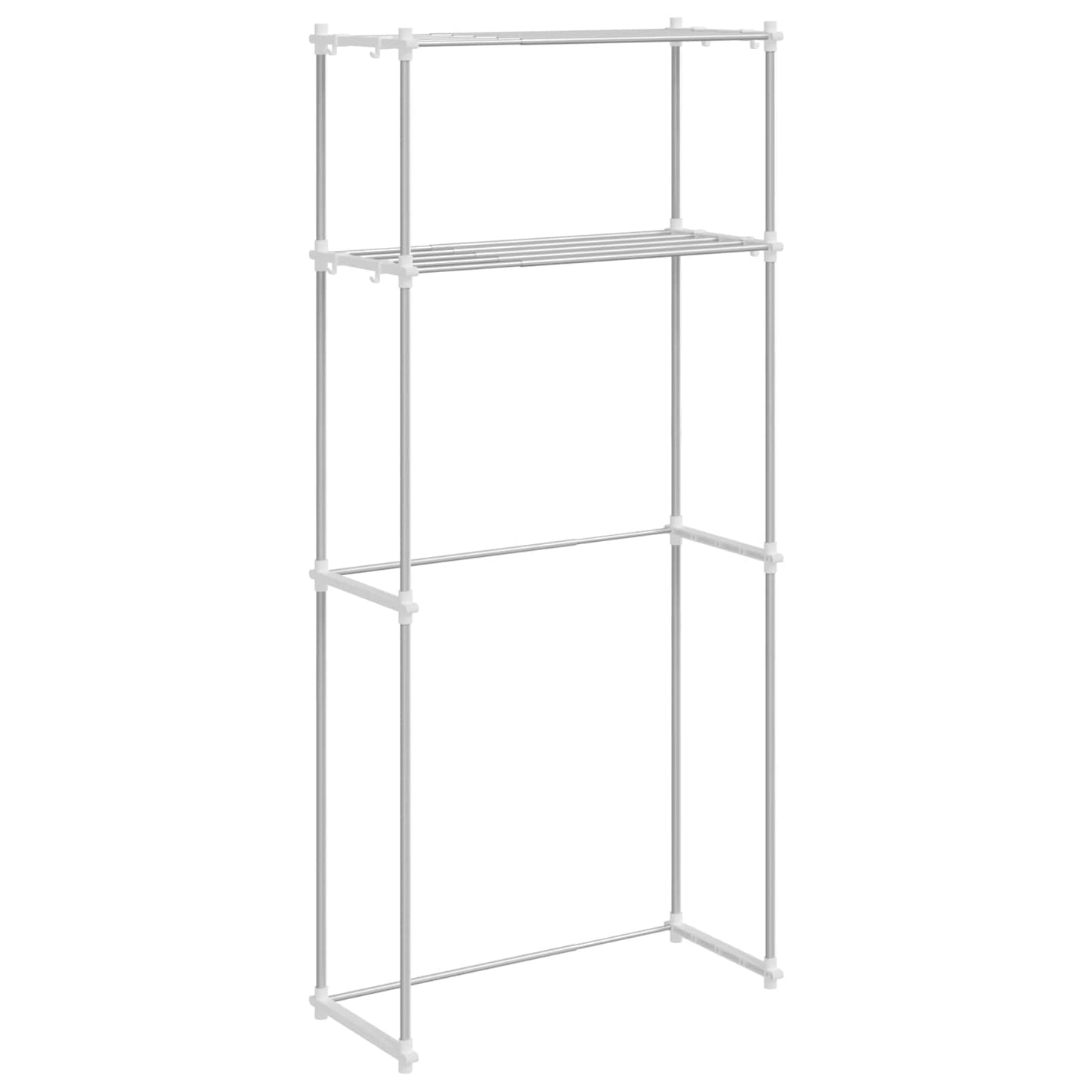 Vaskemaskinehylde Hvid 70 x 27 x 136 cm Aluminium