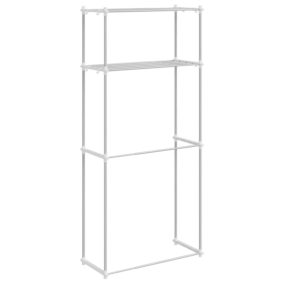 Vaskemaskinehylde Hvid 70 x 27 x 136 cm Aluminium