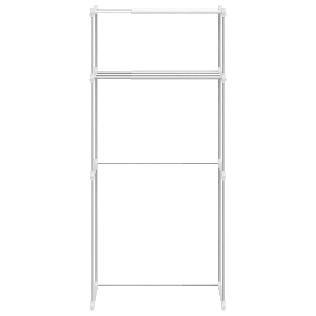Vaskemaskinehylde Hvid 70 x 27 x 136 cm Aluminium