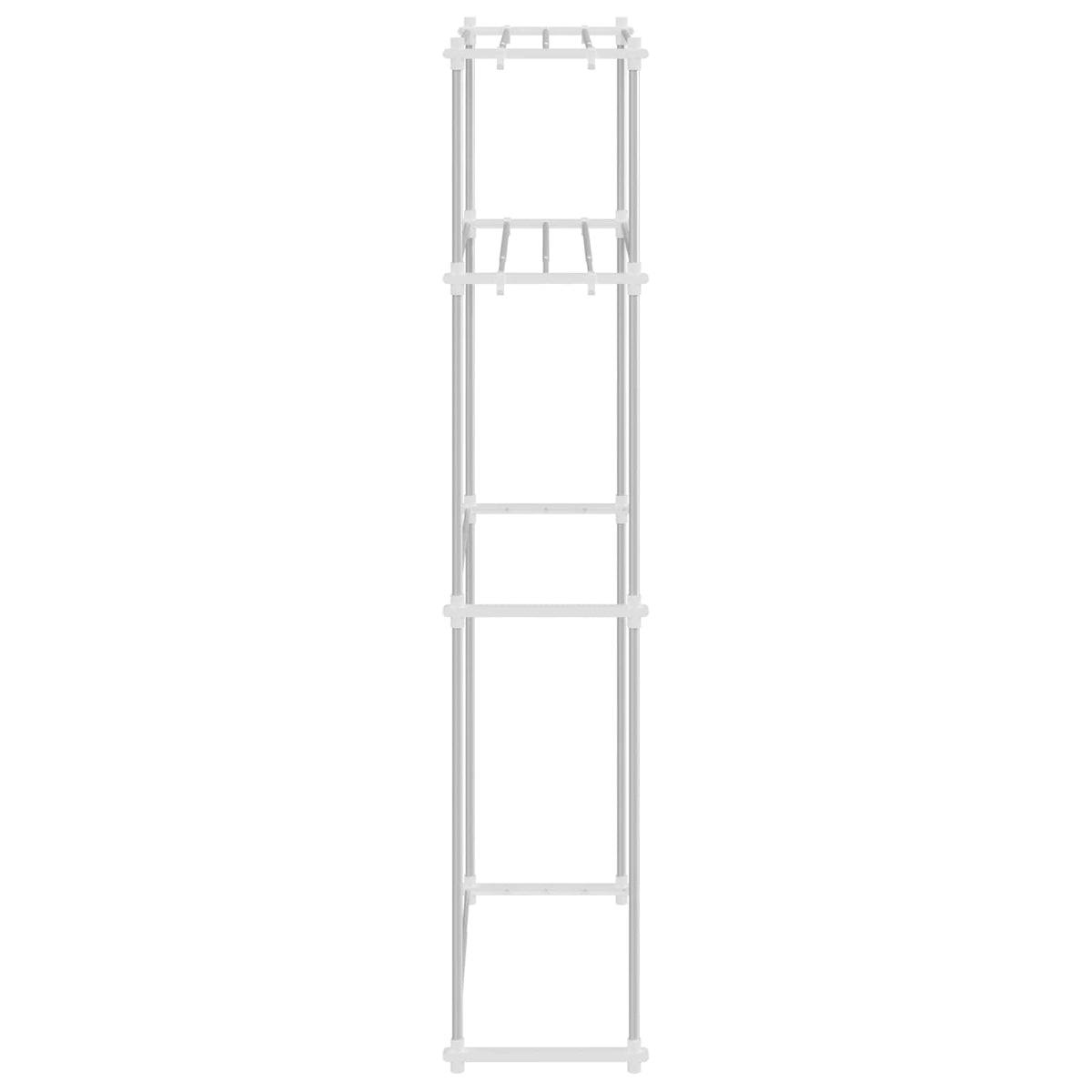 Vaskemaskinehylde Hvid 70 x 27 x 136 cm Aluminium