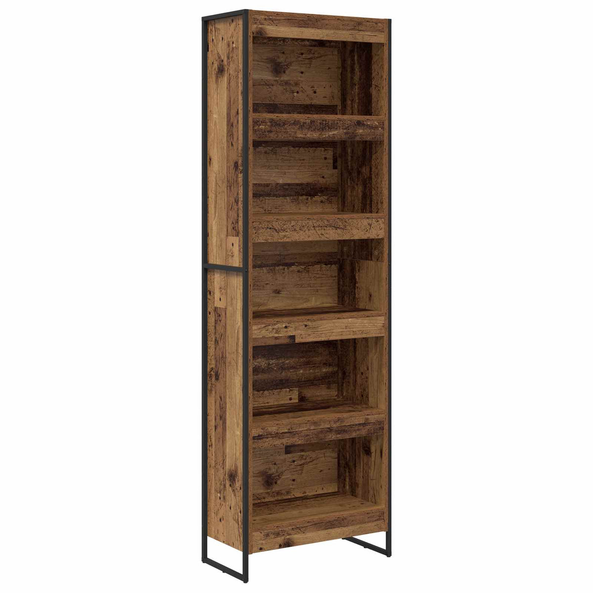 Bogskab 60 x 30 x 189,5 cm Konstrueret træ Gammelt træ