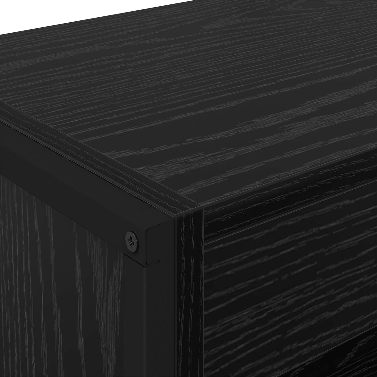 Bogskab 80 x 30 x 155 cm Konstrueret træ Sort eg