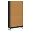 Bogskab 80 x 30 x 155 cm Konstrueret træ Sort eg