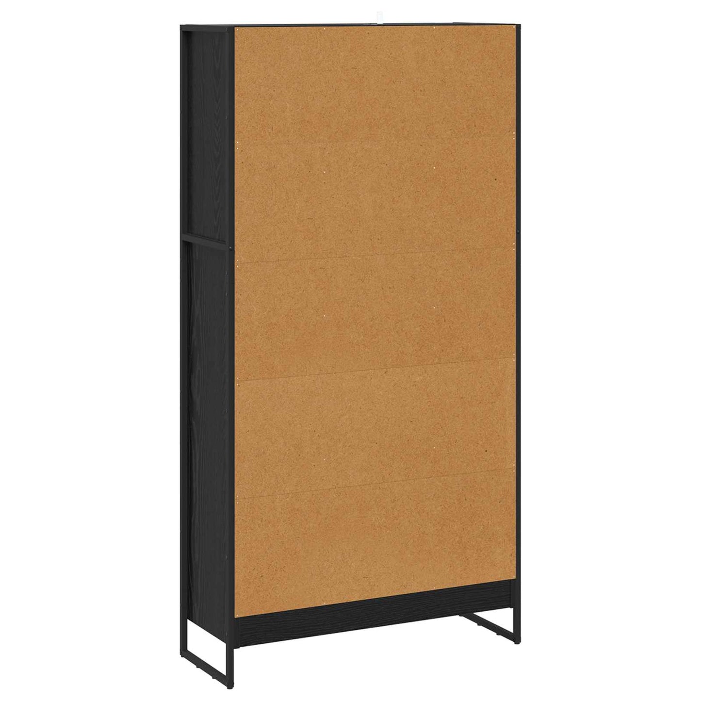 Bogskab 80 x 30 x 155 cm Konstrueret træ Sort eg