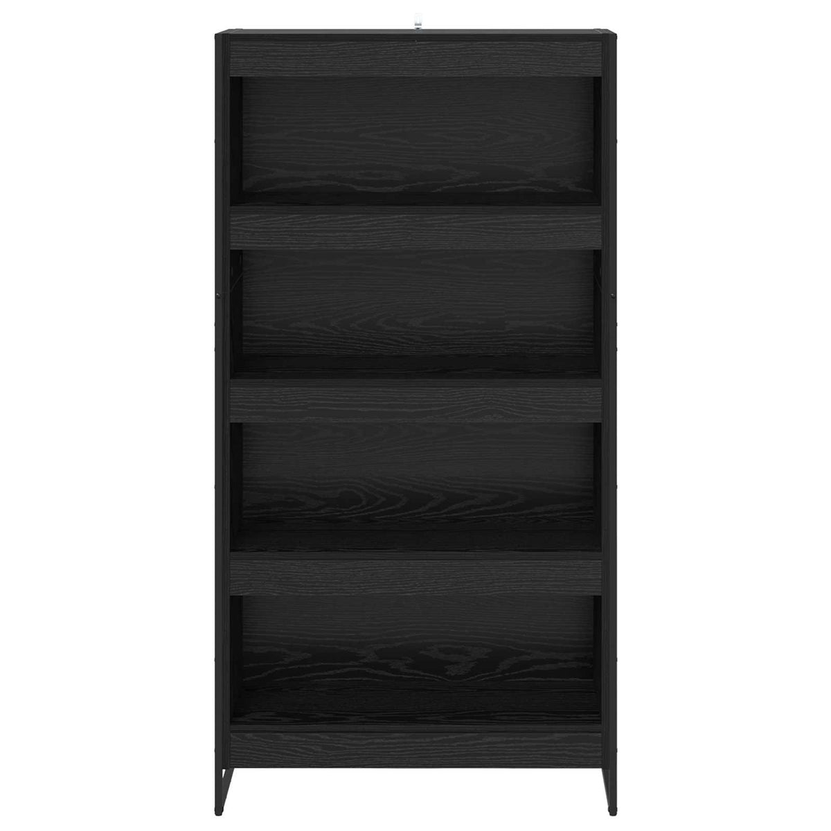 Bogskab 80 x 30 x 155 cm Konstrueret træ Sort eg
