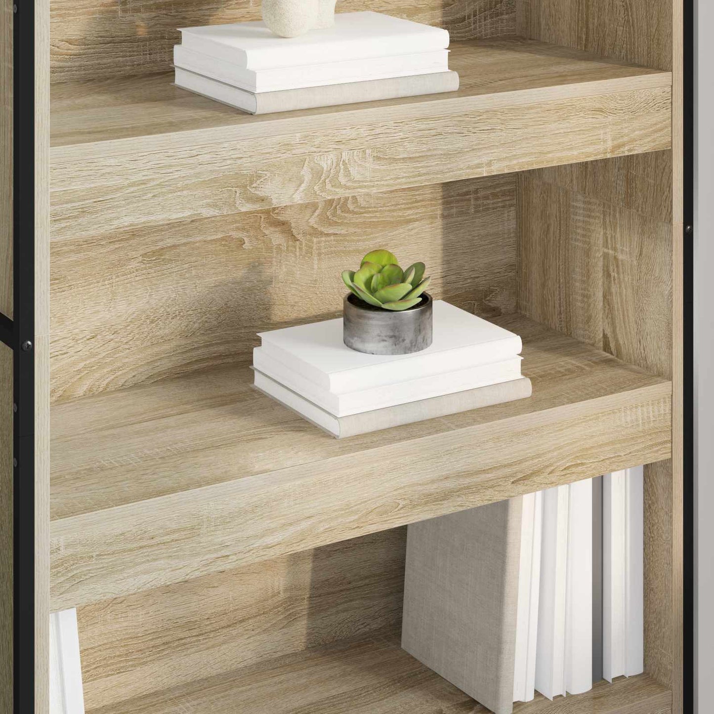 Bogskab 80 x 30 x 155 cm Konstrueret træ Sonoma