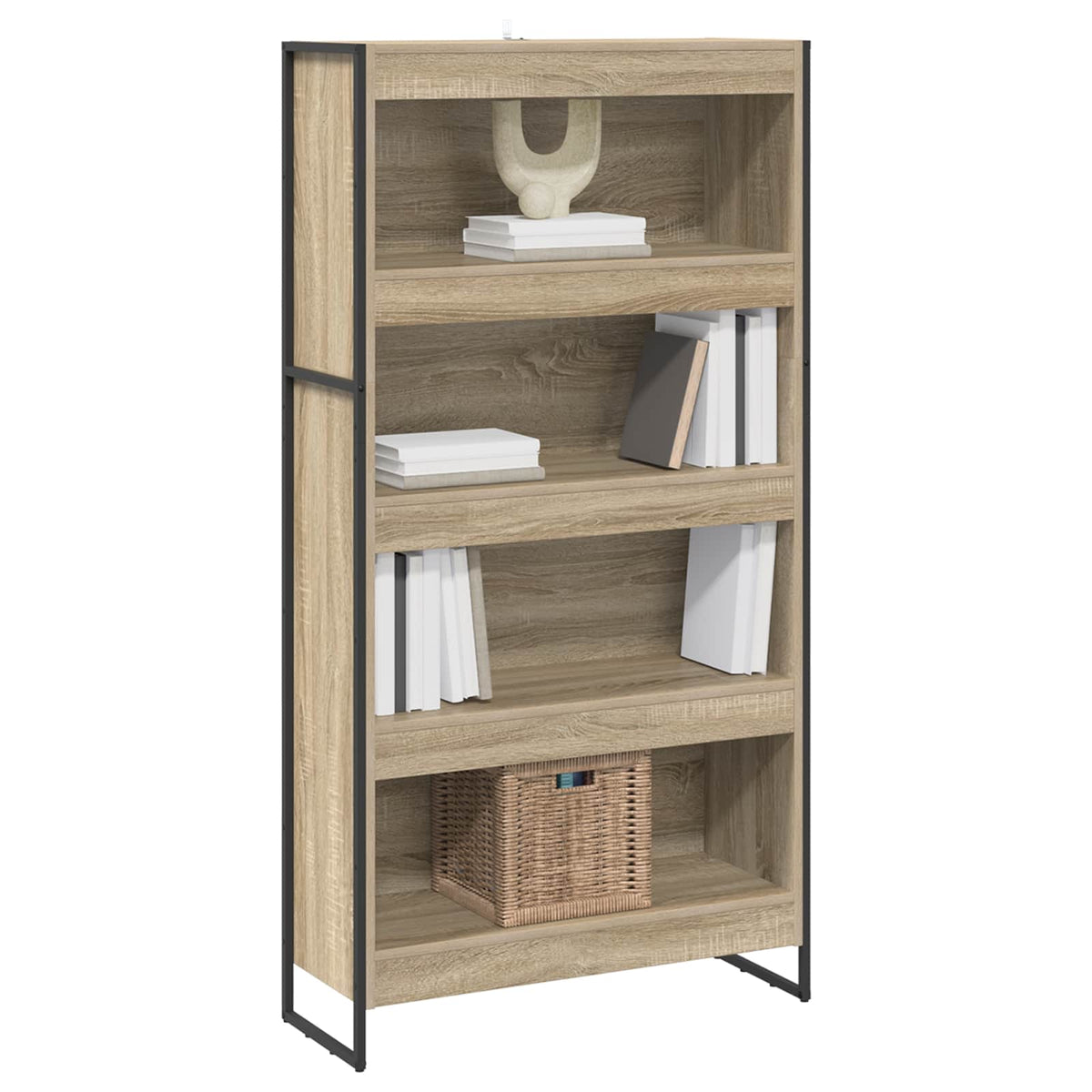 Bogskab 80 x 30 x 155 cm Konstrueret træ Sonoma