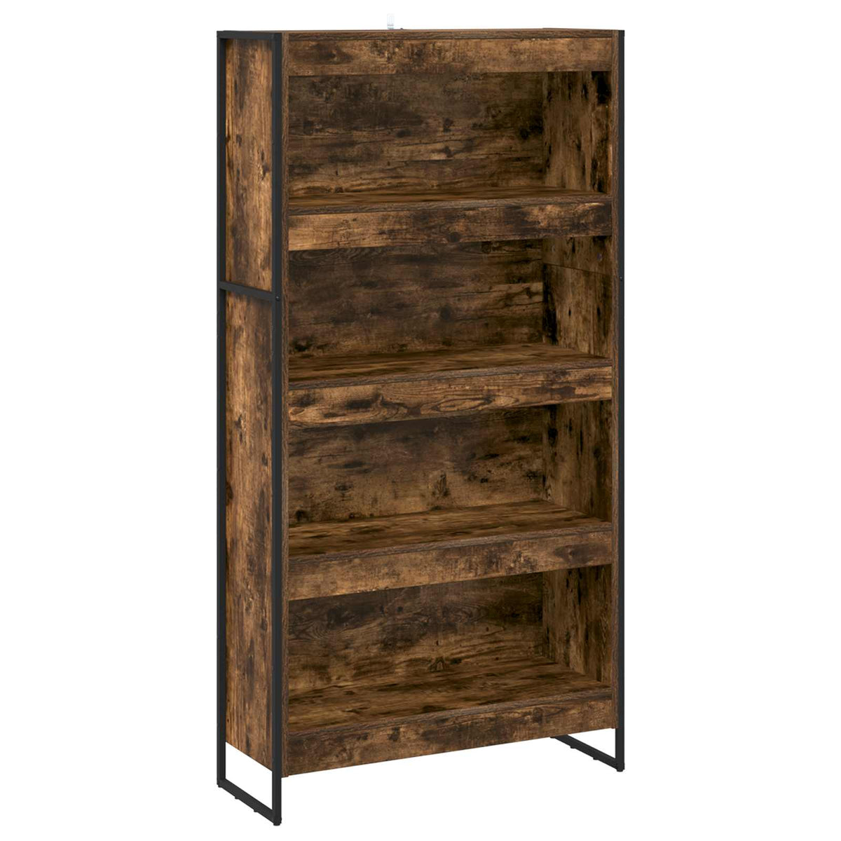 Bogskab 80 x 30 x 155 cm Konstrueret træ Røget Eg