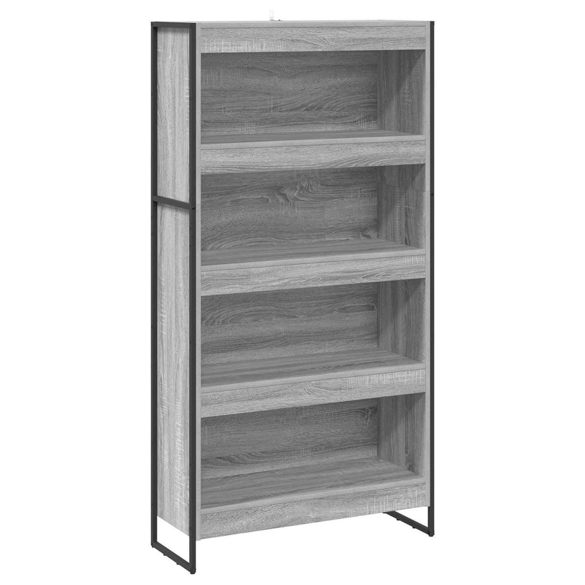 Bogskab 80 x 30 x 155 cm Konstrueret træ Grå Sonoma
