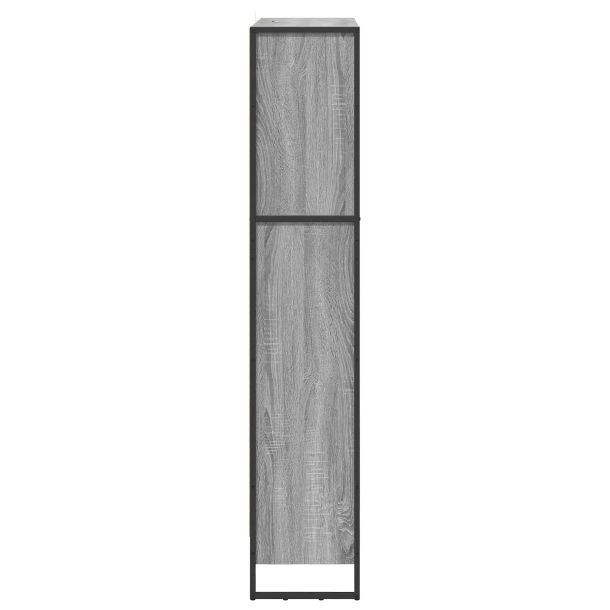 Bogskab 80 x 30 x 155 cm Konstrueret træ Grå Sonoma