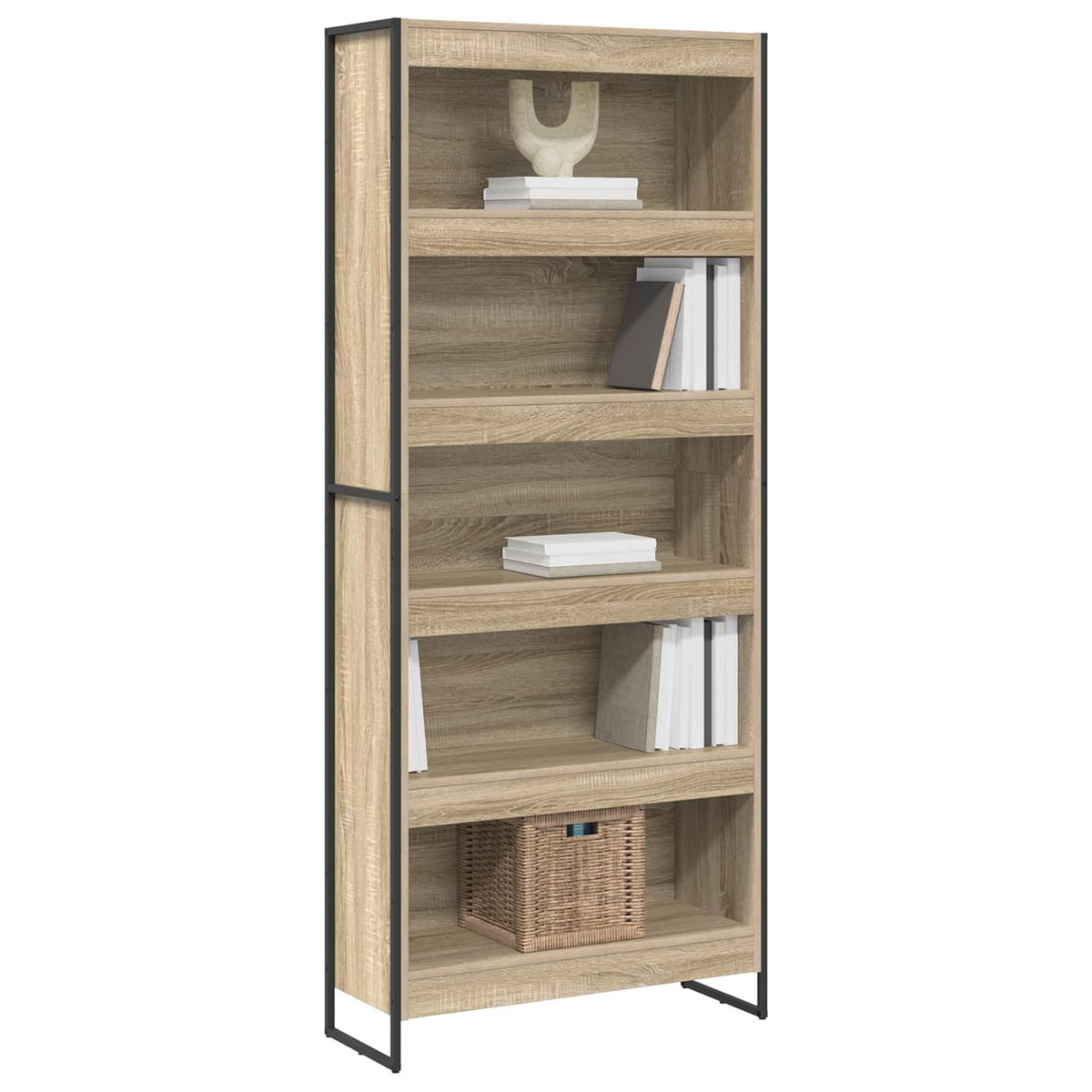 Bogskab 80 x 30 x 189,5 cm Konstrueret træ Sonoma