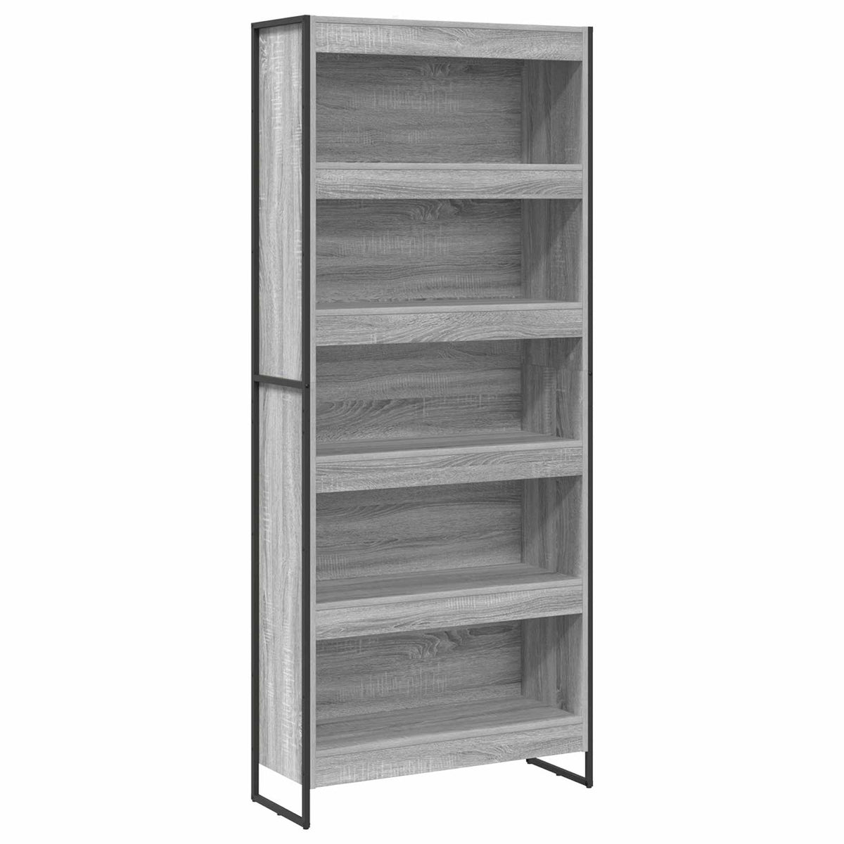 Bogskab 80 x 30 x 189,5 cm Konstrueret træ Grå Sonoma
