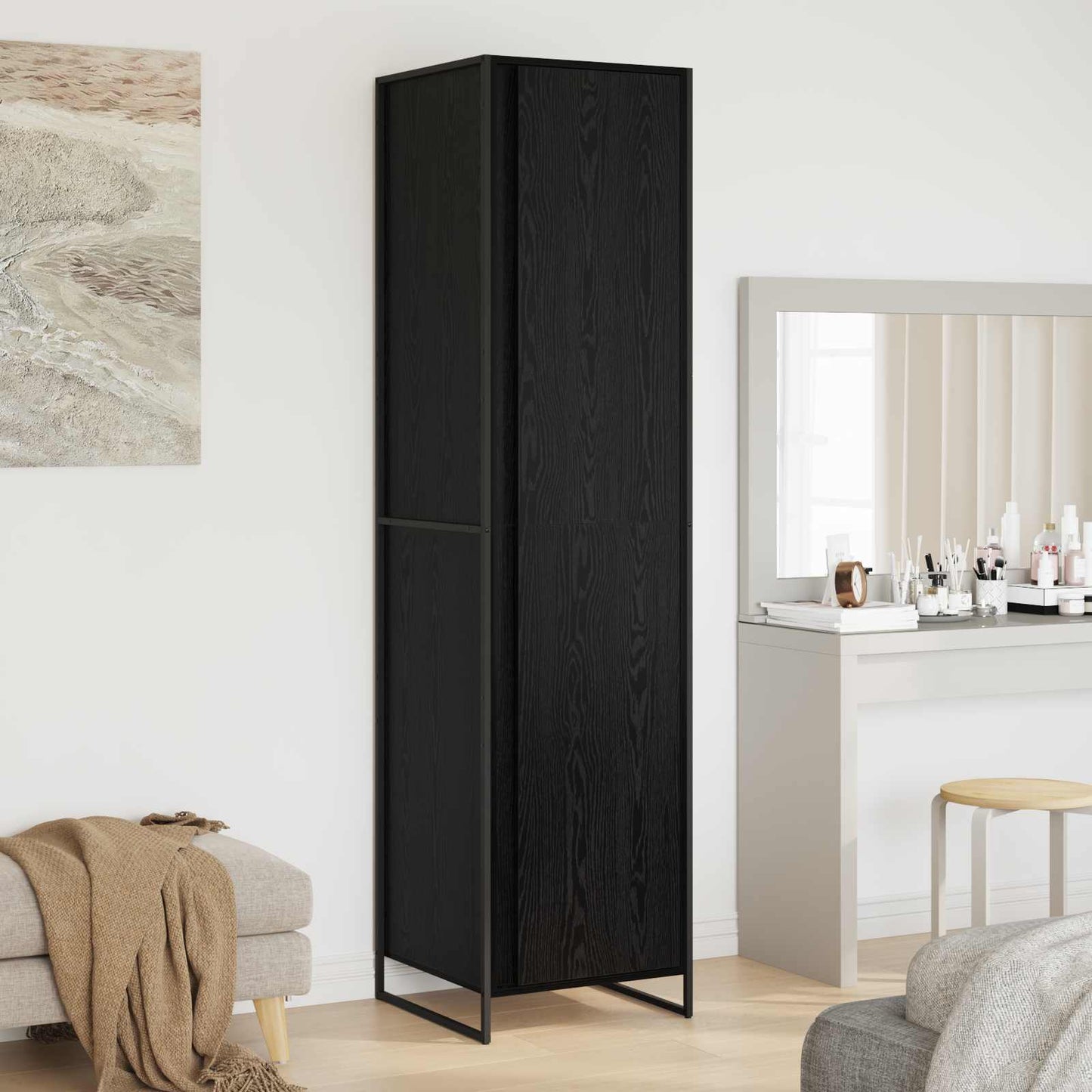 Warderobe Sort eg 50 x 50 x 200 cm Konstrueret træ