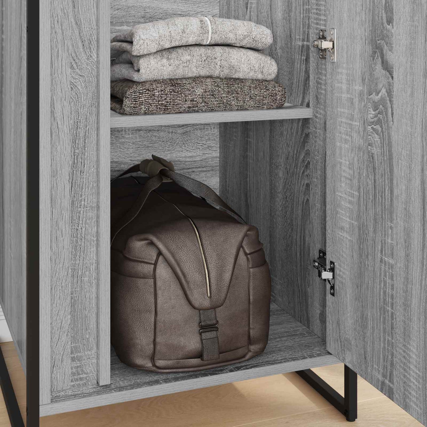 Warderobe Grå Sonoma 50 x 50 x 200 cm Konstrueret træ