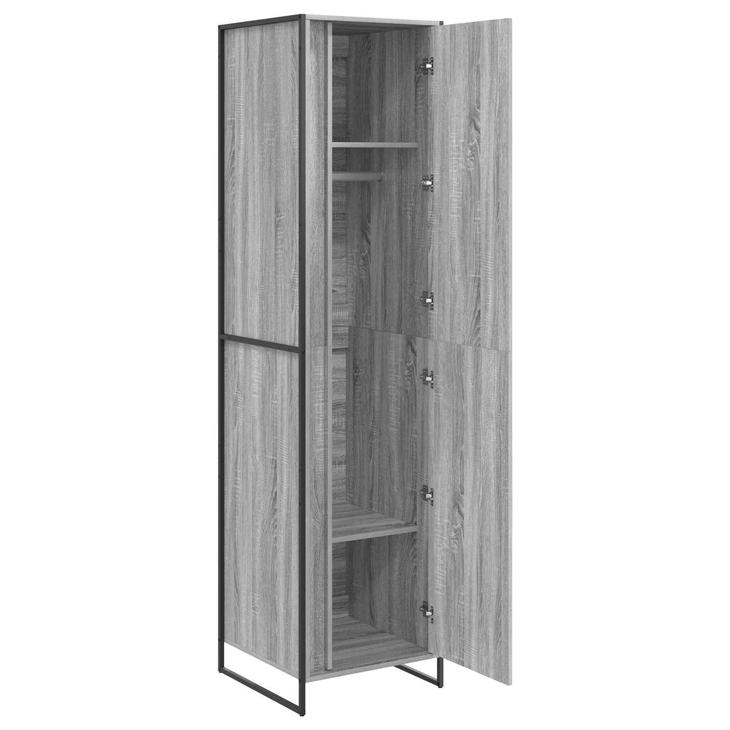 Warderobe Grå Sonoma 50 x 50 x 200 cm Konstrueret træ