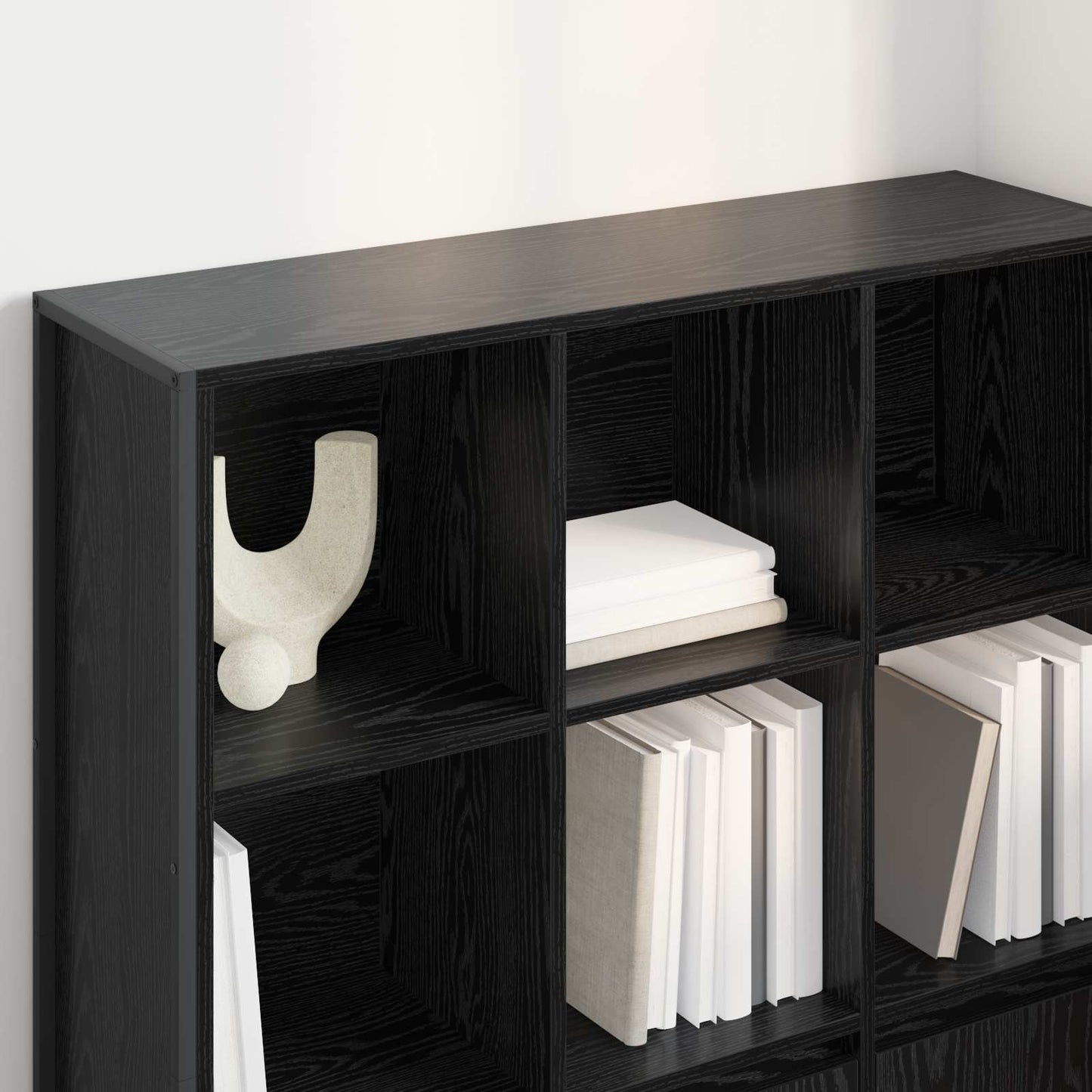 Bogskab 99,5 x 30 x 108 cm Konstrueret træ Sort eg
