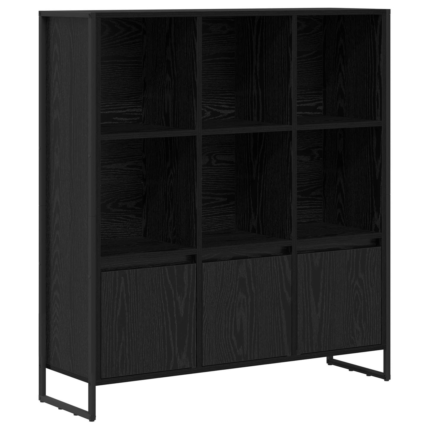 Bogskab 99,5 x 30 x 108 cm Konstrueret træ Sort eg