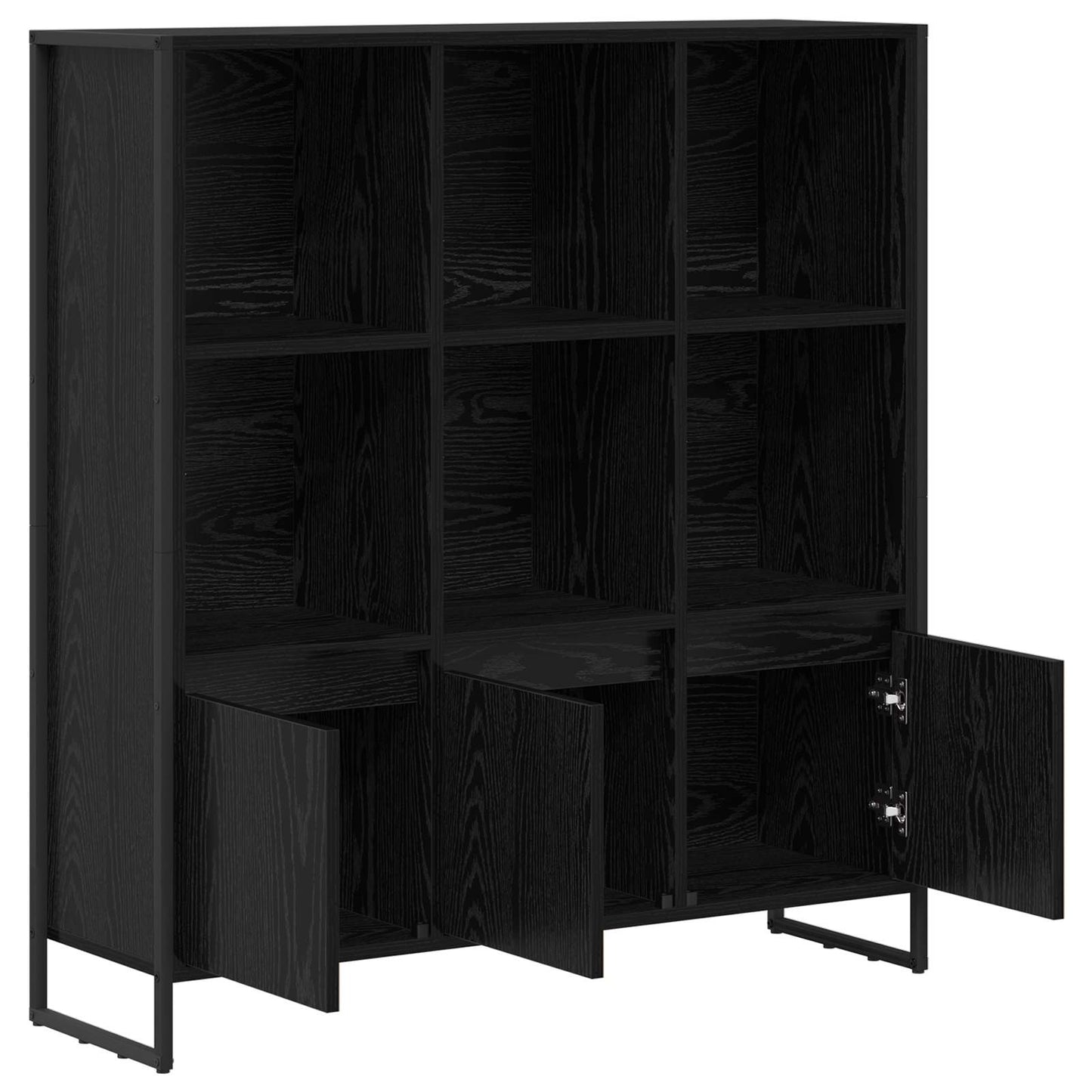 Bogskab 99,5 x 30 x 108 cm Konstrueret træ Sort eg