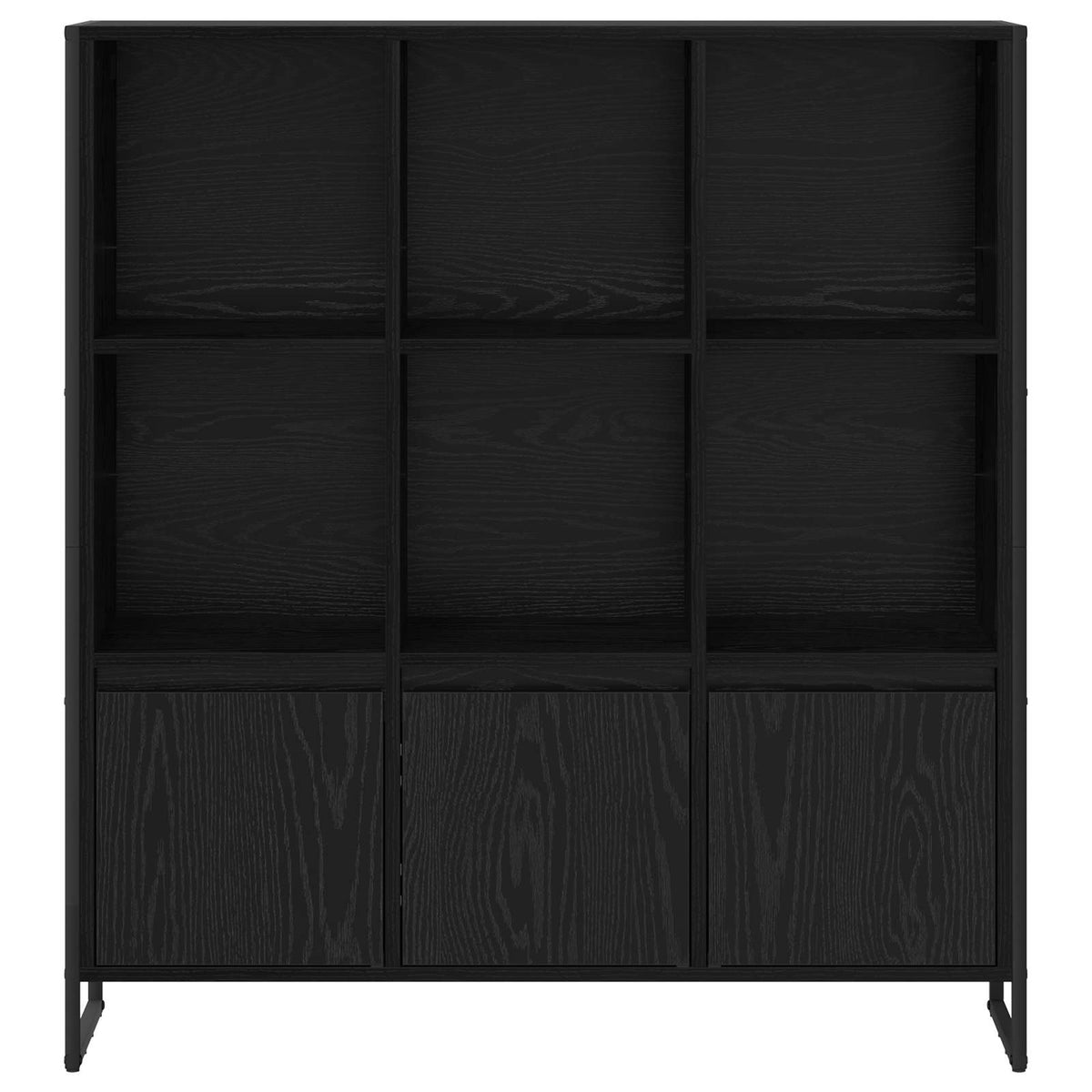 Bogskab 99,5 x 30 x 108 cm Konstrueret træ Sort eg