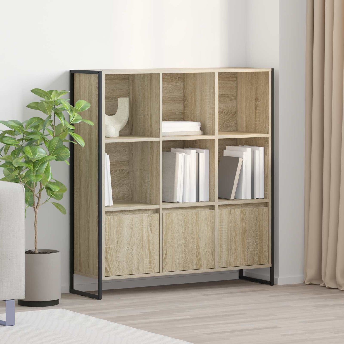 Bogskab 99,5 x 30 x 108 cm Konstrueret træ Sonoma