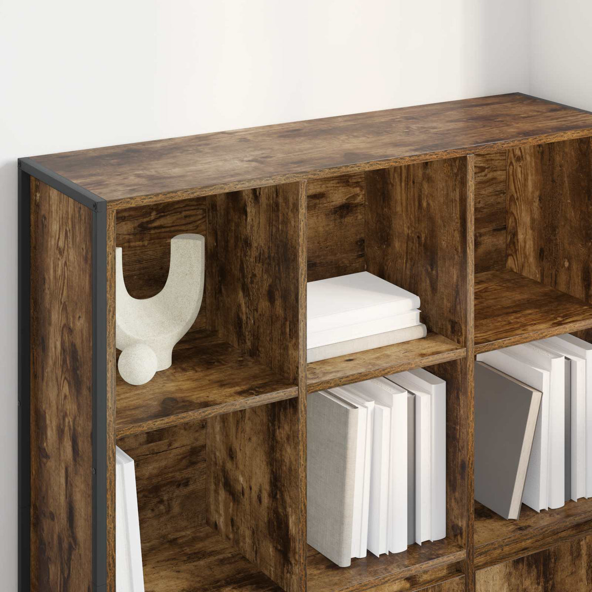 Bogskab 99,5 x 30 x 108 cm Konstrueret træ Røget Eg