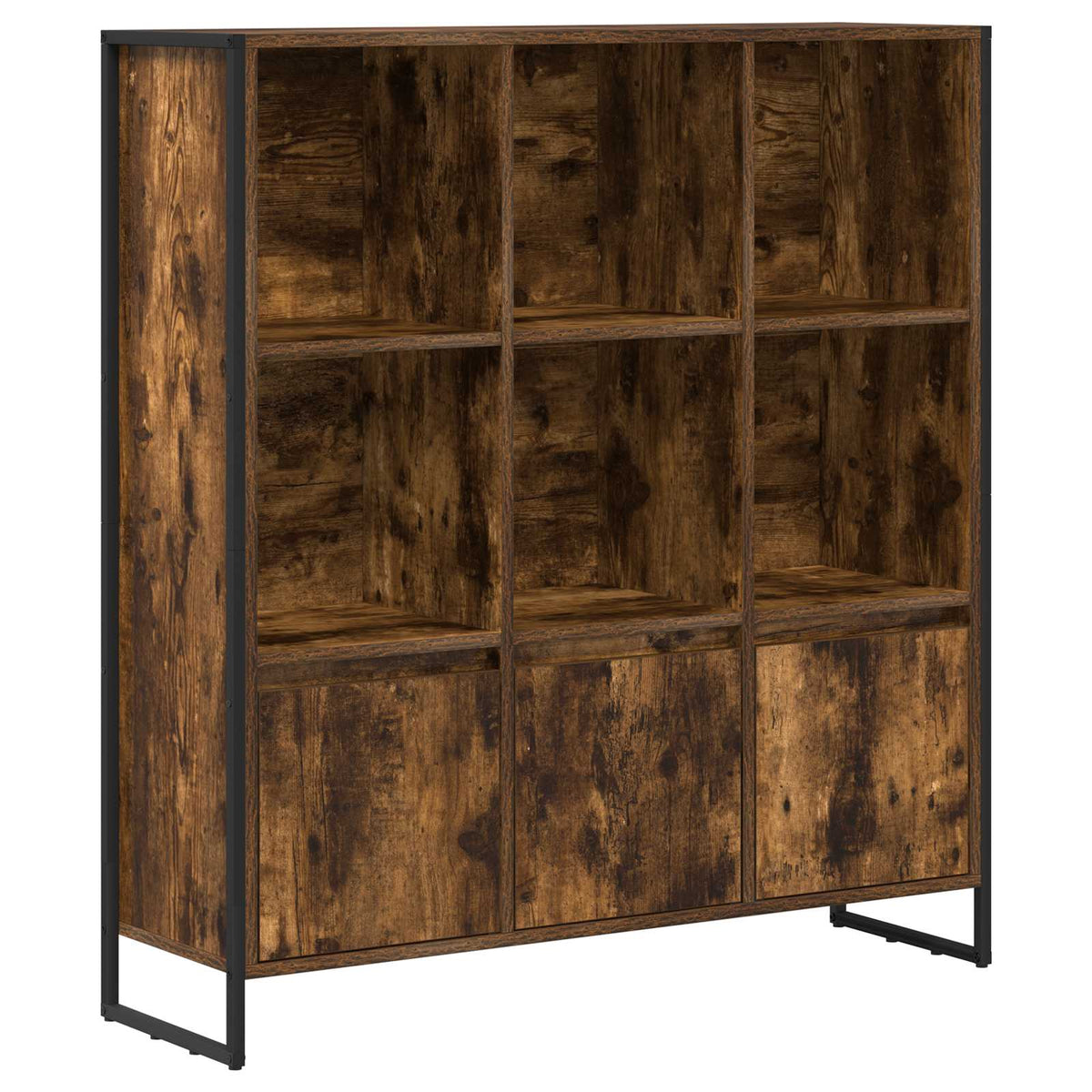 Bogskab 99,5 x 30 x 108 cm Konstrueret træ Røget Eg