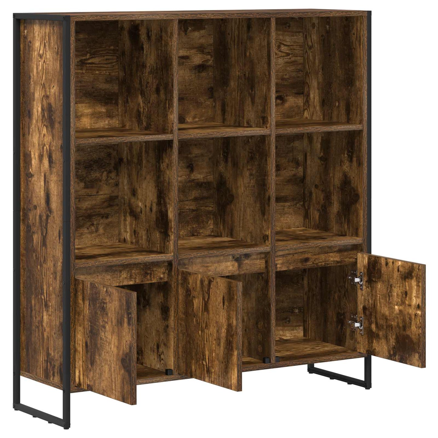 Bogskab 99,5 x 30 x 108 cm Konstrueret træ Røget Eg