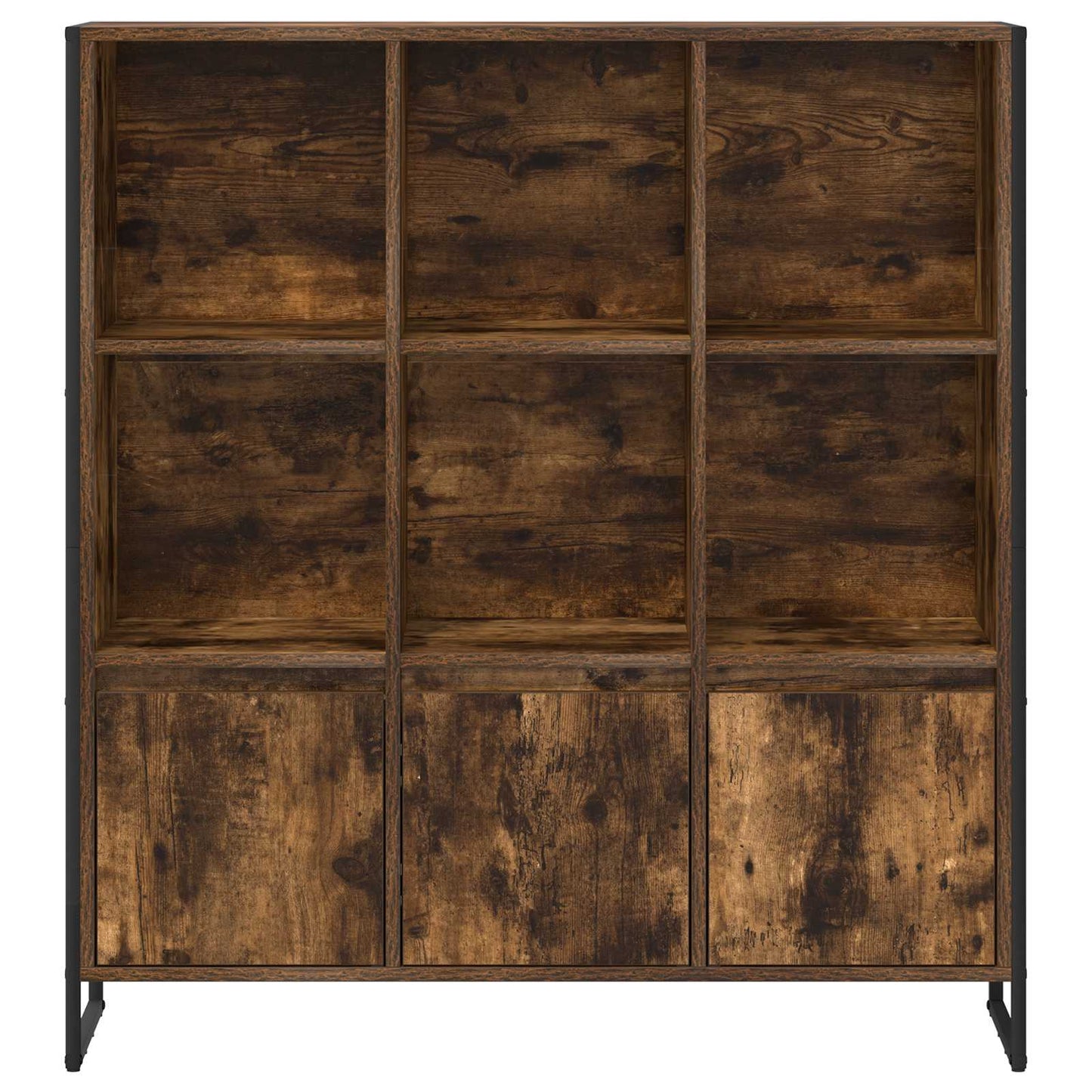 Bogskab 99,5 x 30 x 108 cm Konstrueret træ Røget Eg
