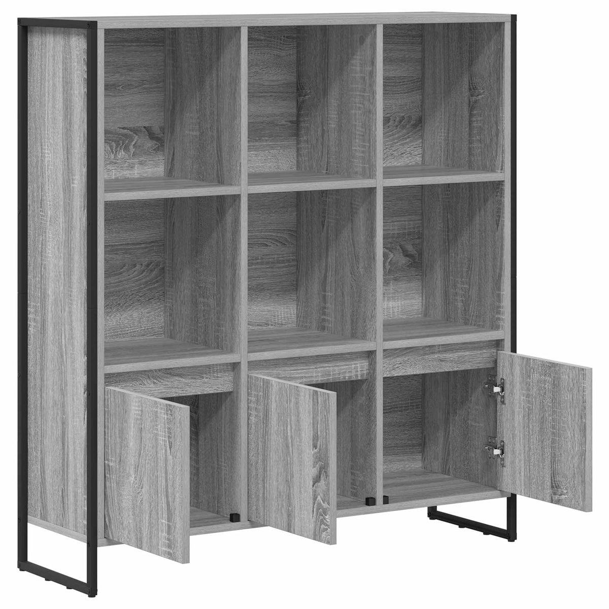 Bogskab 99,5 x 30 x 108 cm Konstrueret træ Grå Sonoma