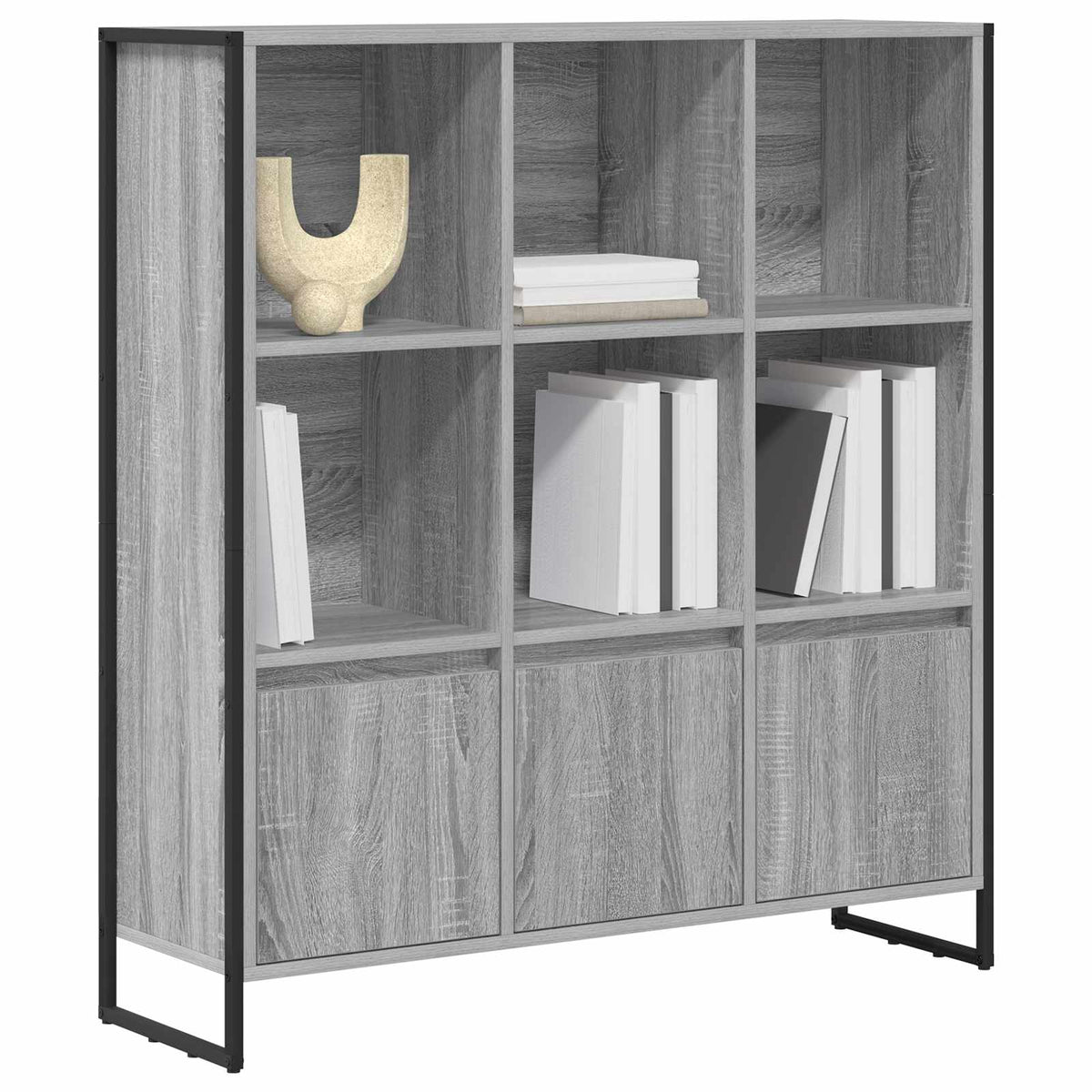 Bogskab 99,5 x 30 x 108 cm Konstrueret træ Grå Sonoma