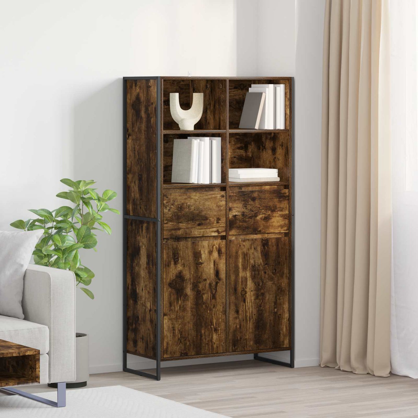 Sideboard Røget Eg 81 x 36 x 150.5 cm Konstrueret træ