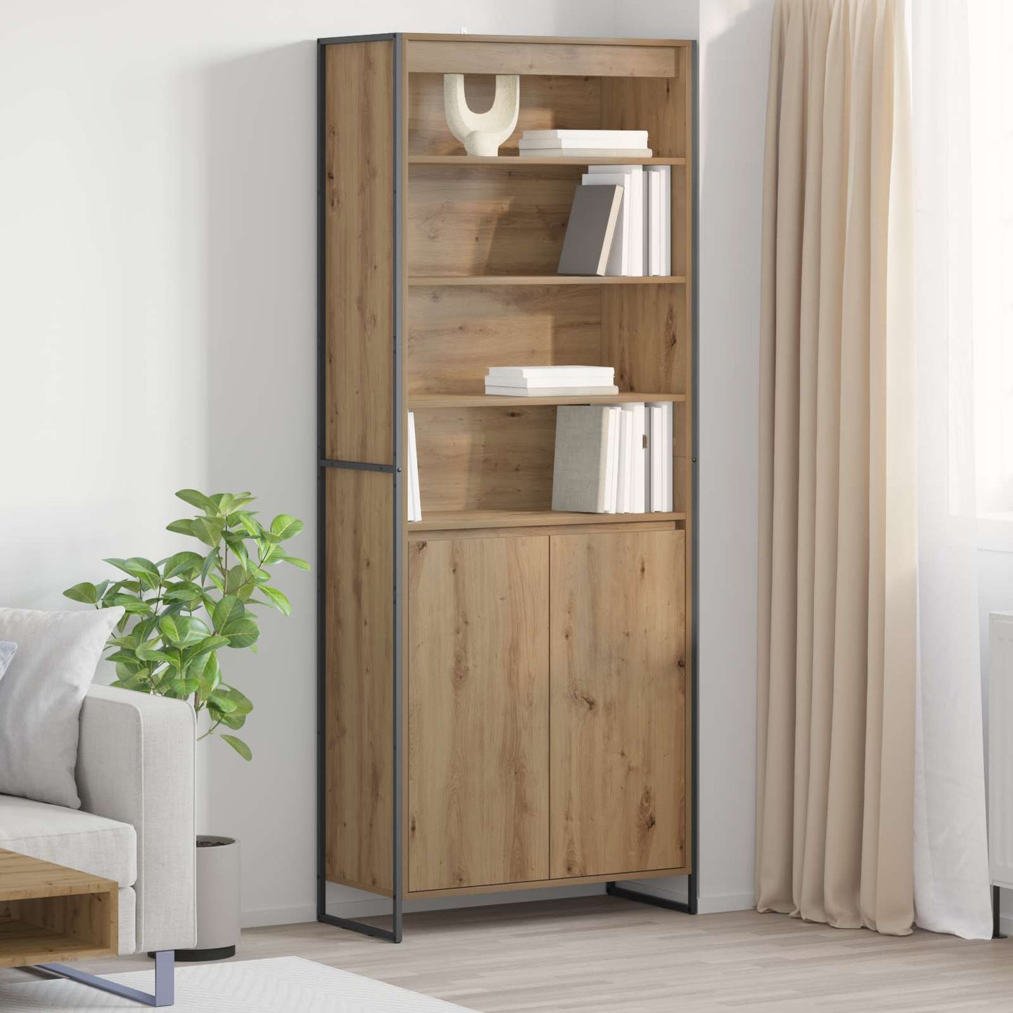 Høje Skabe Artisan eg 79 x 36 x 200 cm Konstrueret træ