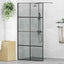 Walk-in brusevæg Sort 100 x 195 cm hærdet glas