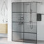 Walk-in brusevæg Sort 140 x 195 cm hærdet glas
