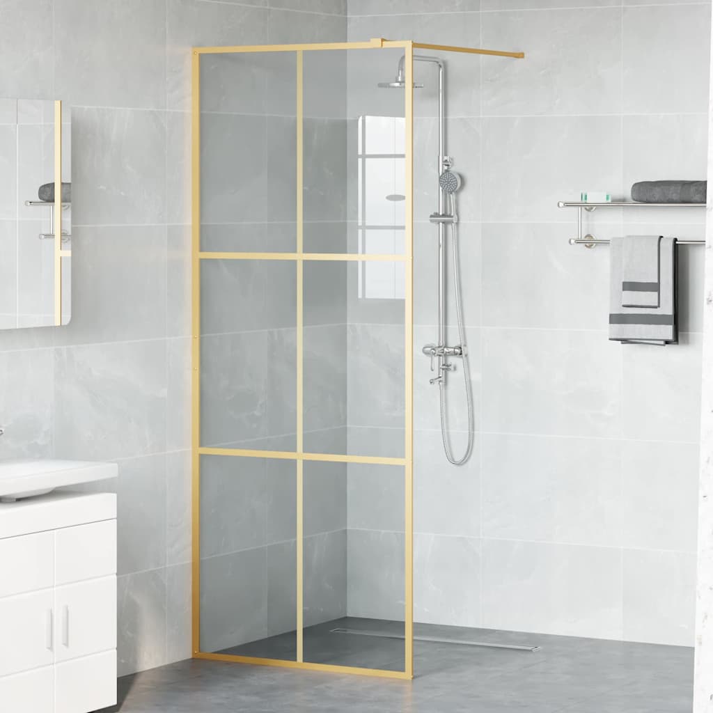 Walk-in brusevæg Guld 80 x 195 cm hærdet glas