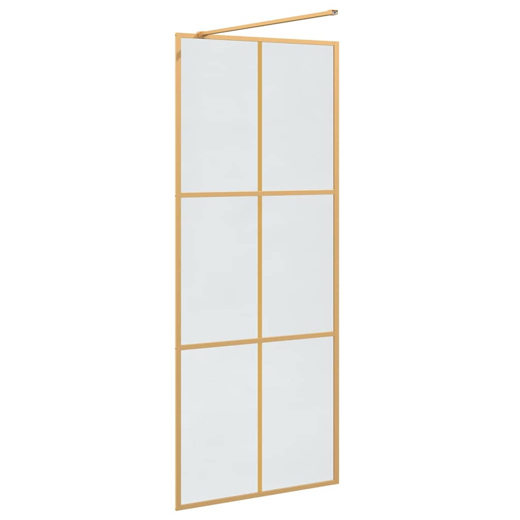 Walk-in brusevæg Guld 80 x 195 cm hærdet glas