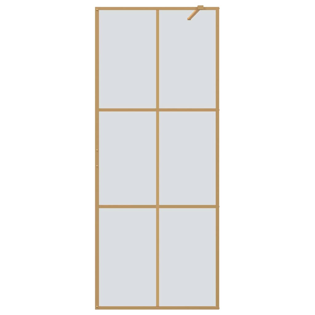 Walk-in brusevæg Guld 80 x 195 cm hærdet glas