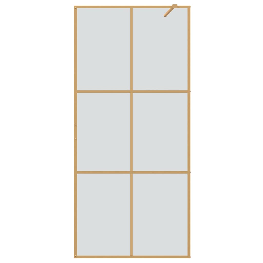 Walk-in brusevæg Guld 90 x 195 cm hærdet glas
