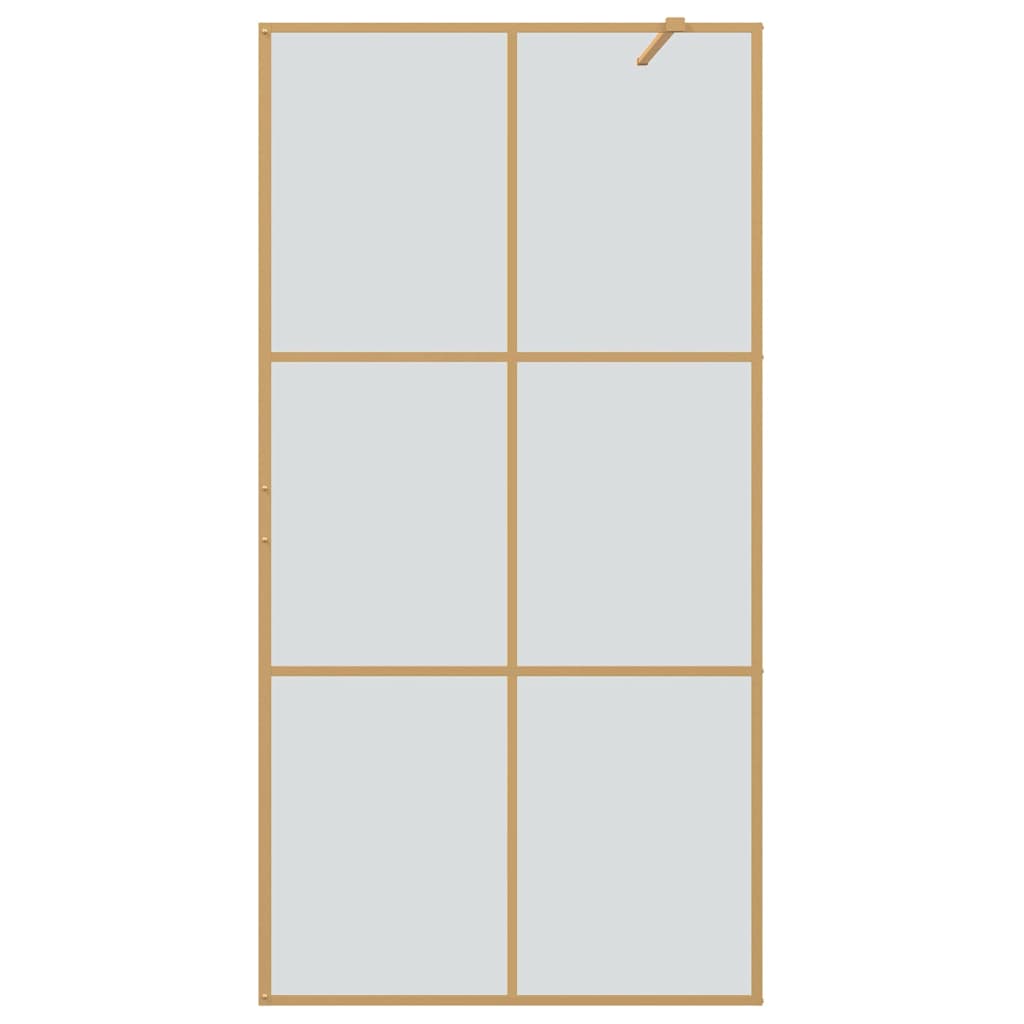 Walk-in brusevæg Guld 100 x 195 cm hærdet glas