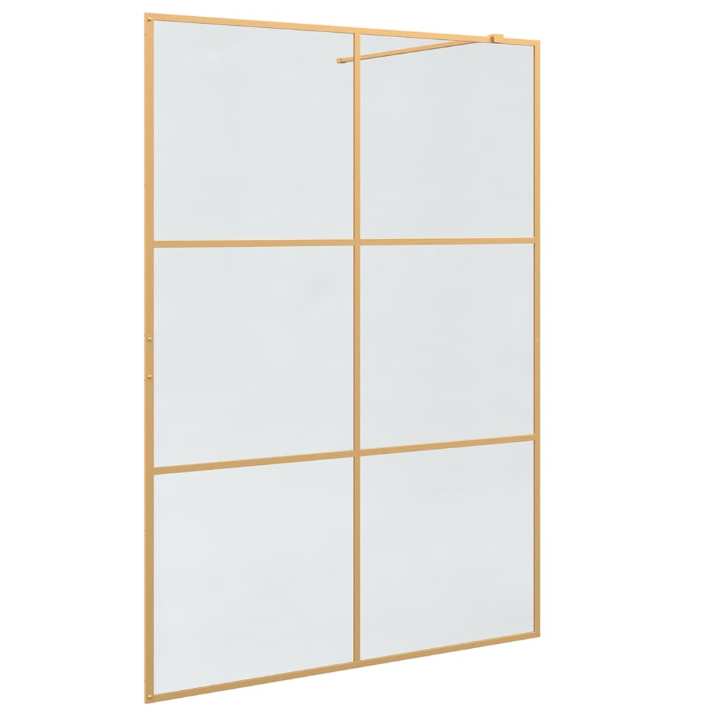 Walk-in brusevæg Guld 140 x 195 cm hærdet glas