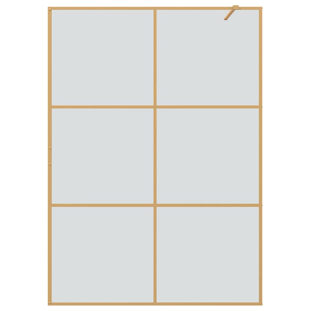 Walk-in brusevæg Guld 140 x 195 cm hærdet glas