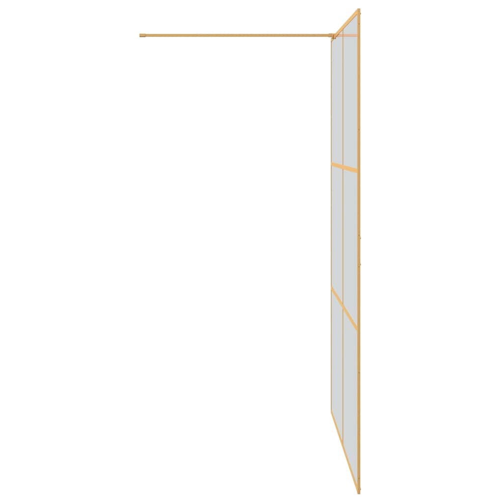Walk-in brusevæg Guld 140 x 195 cm hærdet glas