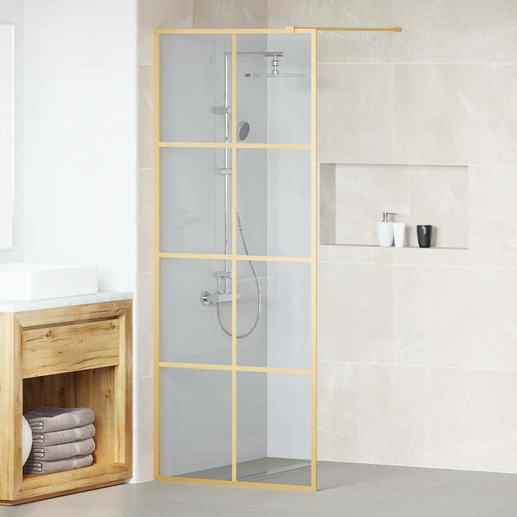 Walk-in brusevæg Guld 80 x 195 cm hærdet glas