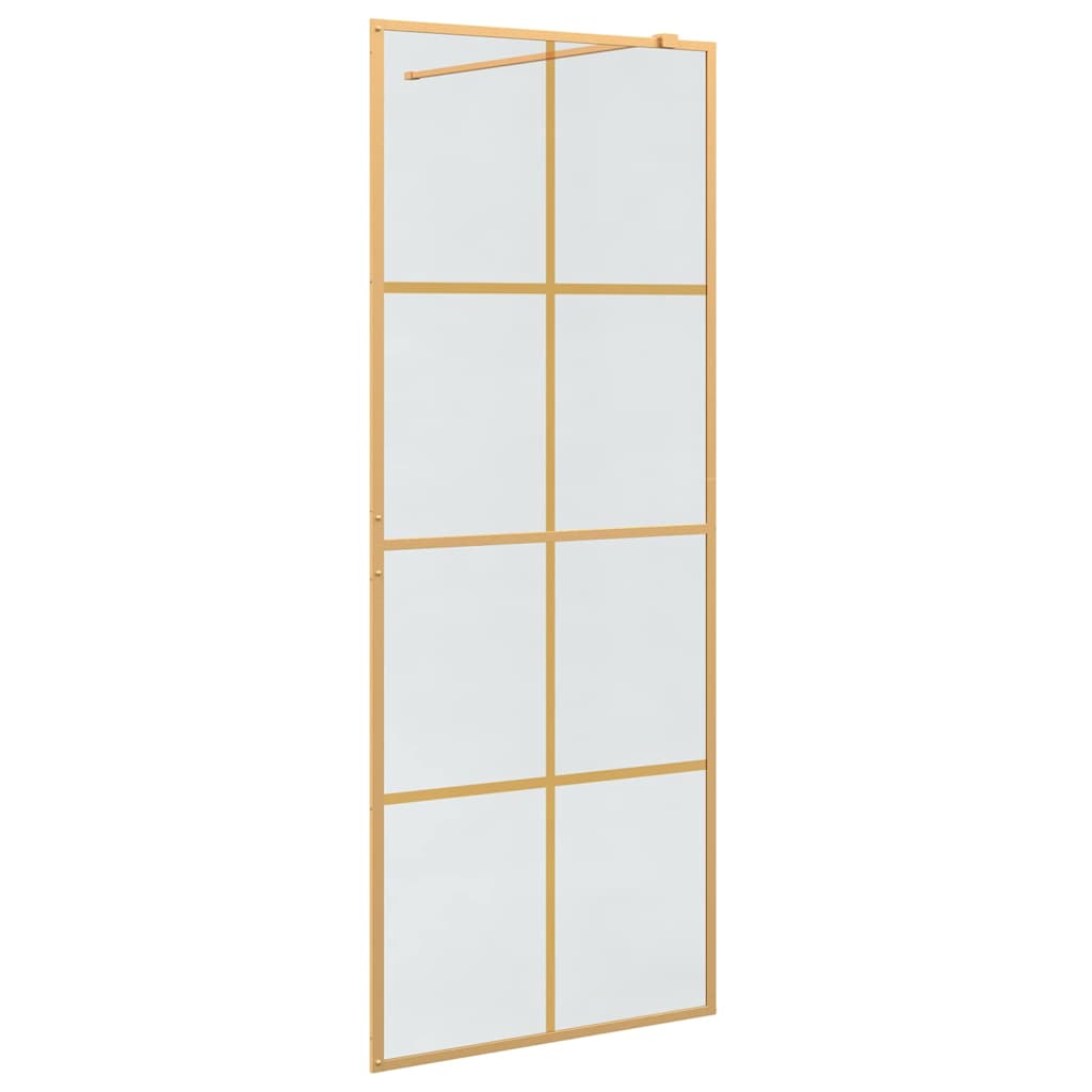 Walk-in brusevæg Guld 80 x 195 cm hærdet glas