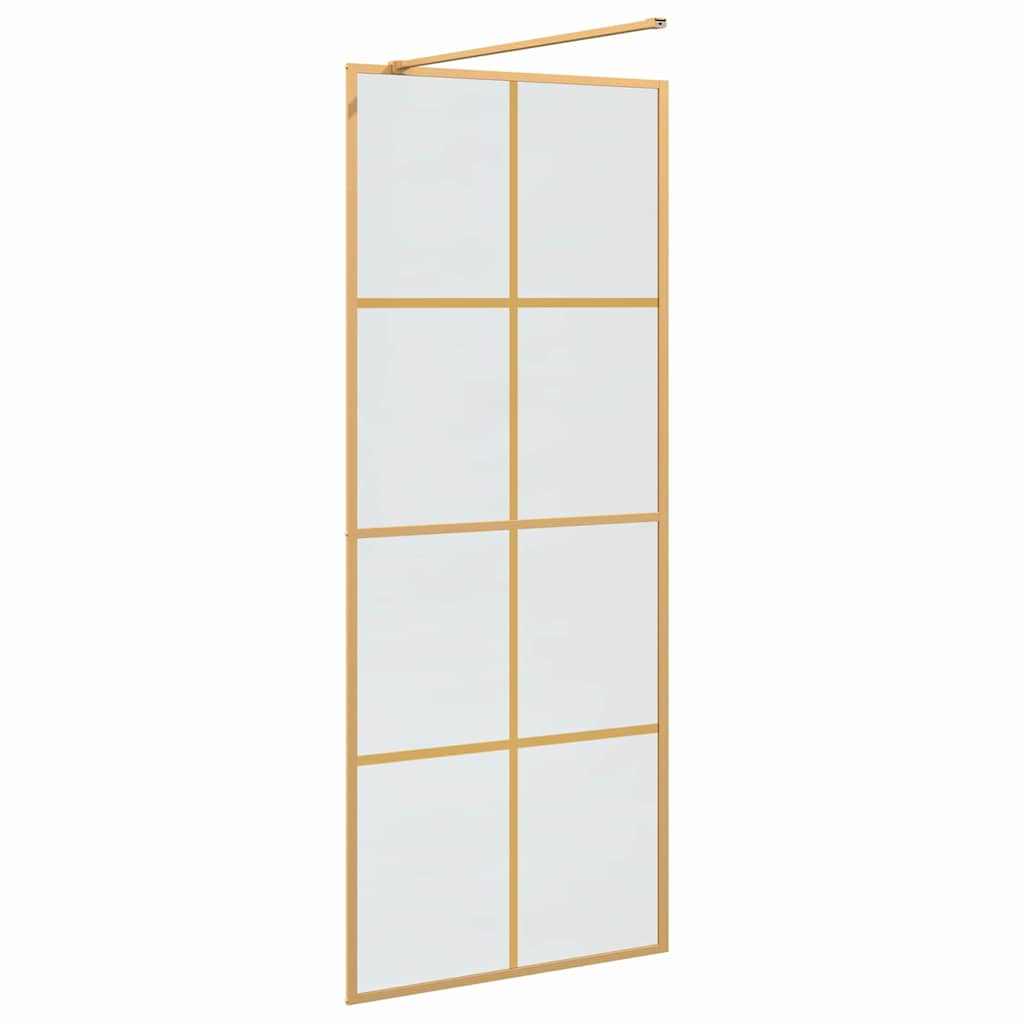 Walk-in brusevæg Guld 80 x 195 cm hærdet glas
