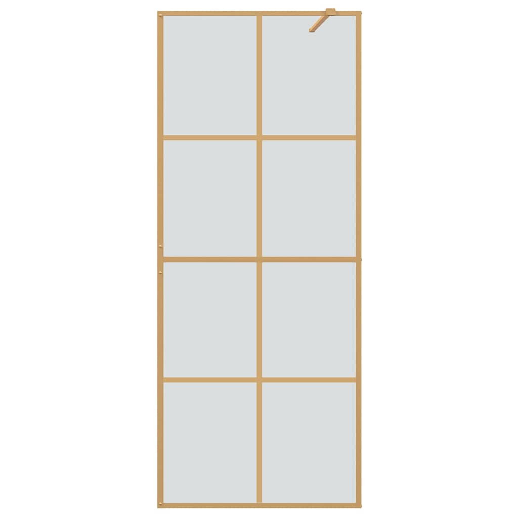 Walk-in brusevæg Guld 80 x 195 cm hærdet glas